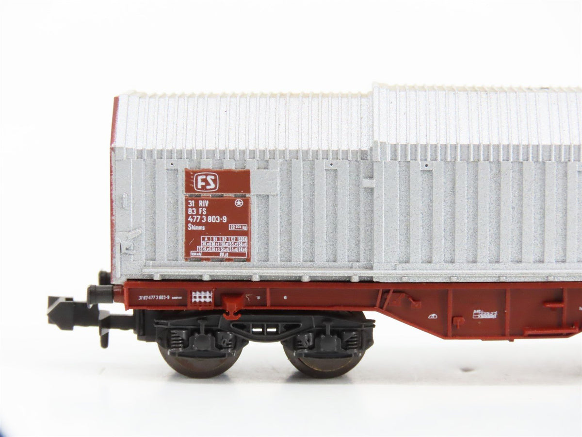 N Scale Roco 02375F FS Ferrovie dello Stato Telescopic Roof Wagon