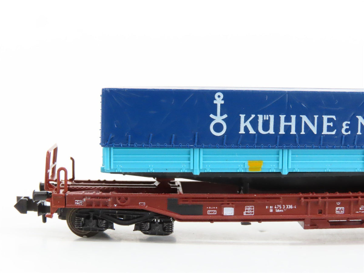 N Scale Roco 25150 DB Deutsche Bahn Kuhne &amp; Nagel Container Wagon