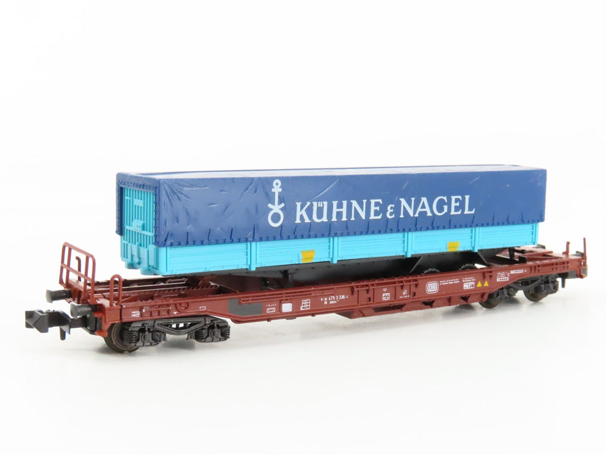 N Scale Roco 25150 DB Deutsche Bahn Kuhne &amp; Nagel Container Wagon