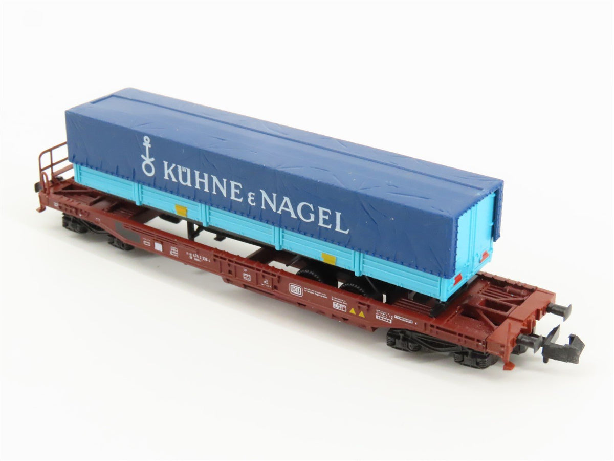 N Scale Roco 25150 DB Deutsche Bahn Kuhne &amp; Nagel Container Wagon