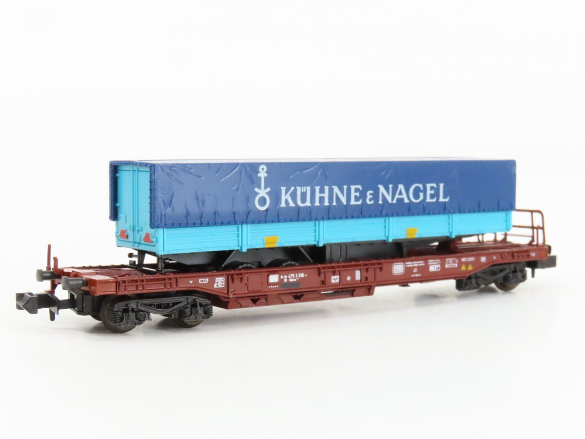 N Scale Roco 25150 DB Deutsche Bahn Kuhne &amp; Nagel Container Wagon