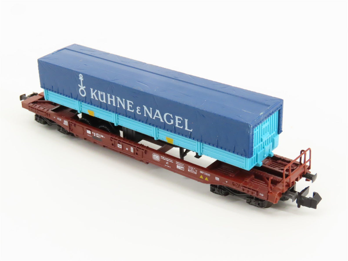 N Scale Roco 25150 DB Deutsche Bahn Kuhne &amp; Nagel Container Wagon
