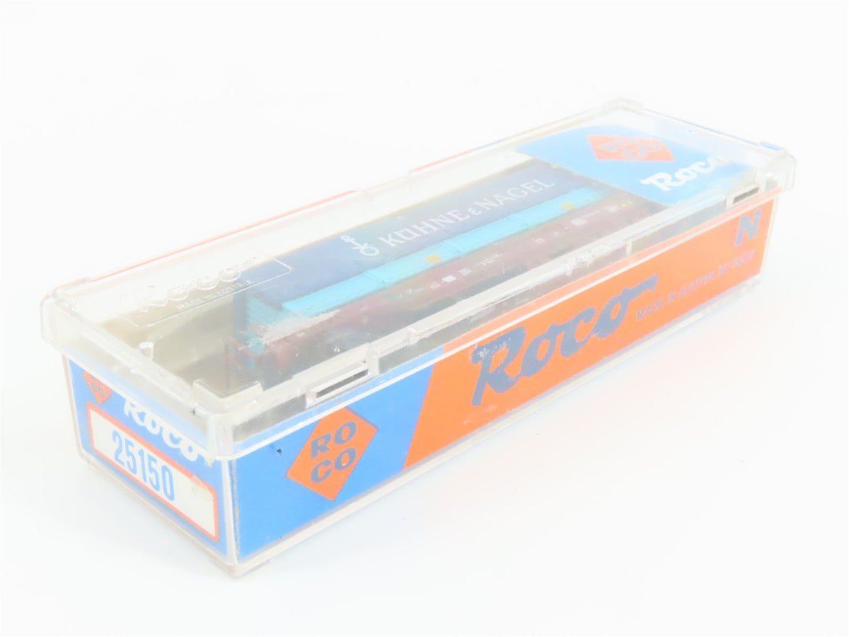 N Scale Roco 25150 DB Deutsche Bahn Kuhne &amp; Nagel Container Wagon