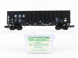 N Scale Bev-Bel 14001 RDG Reading 100-Ton 3-Bay Open Hopper #484329