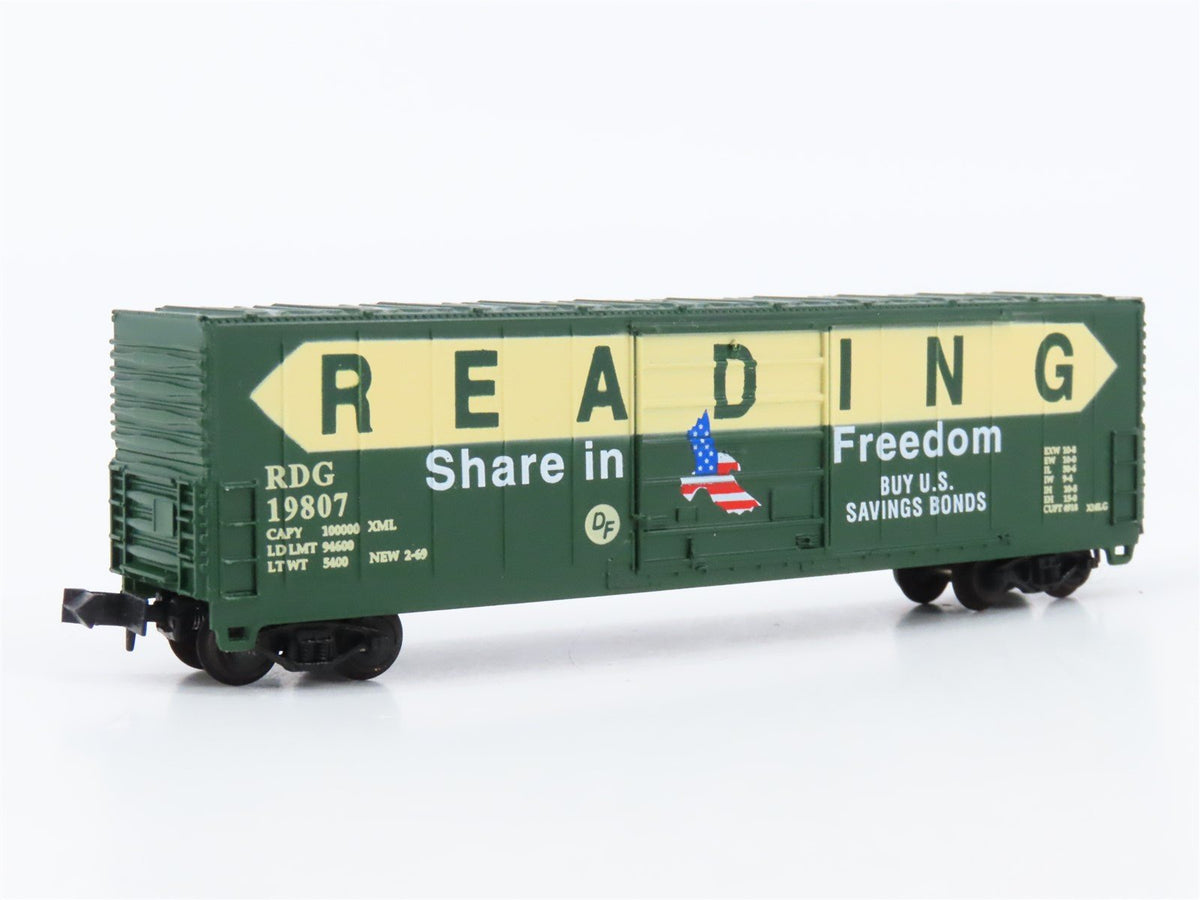 N Scale Bev-Bel 10038 RDG Reading Evans 50&#39; Boxcar #19807