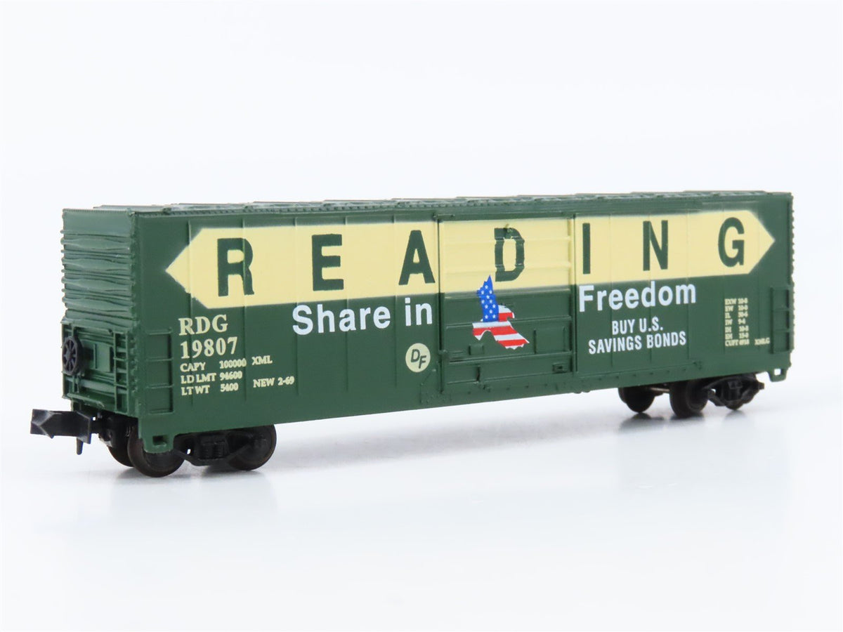 N Scale Bev-Bel 10038 RDG Reading Evans 50&#39; Boxcar #19807