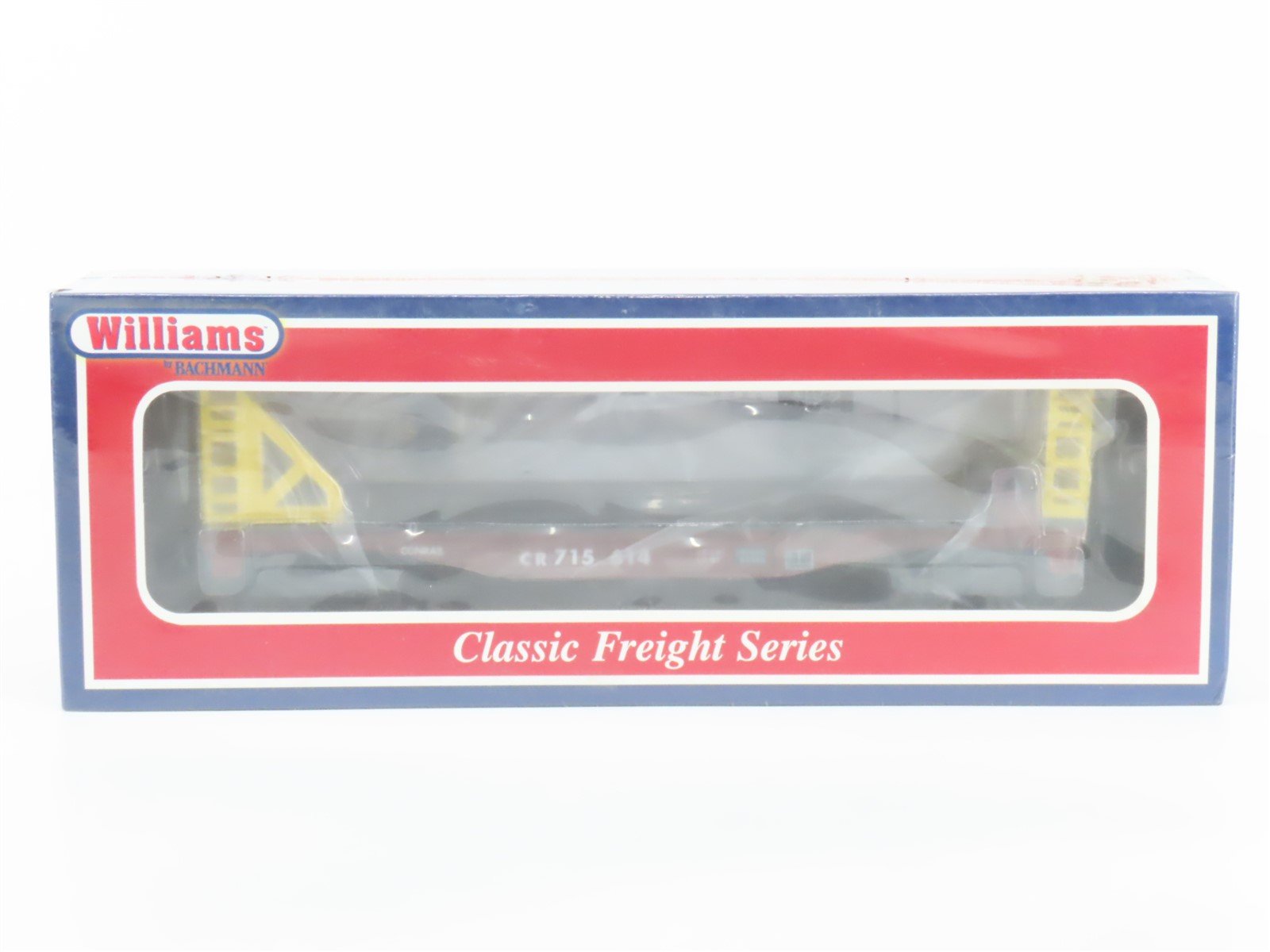 O Gauge 3-Rail Williams 47507 CR Conrail 40' Bulkhead Flat Car #715614 - Sealed