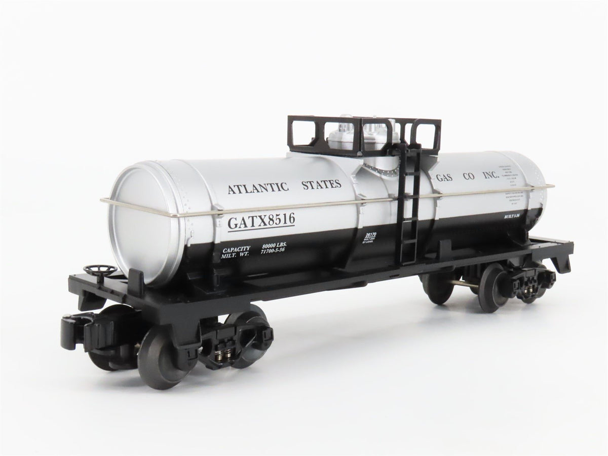 O Gauge 3-Rail Lionel GATX Atlantic States Gas Single Dome Tank Car #8516