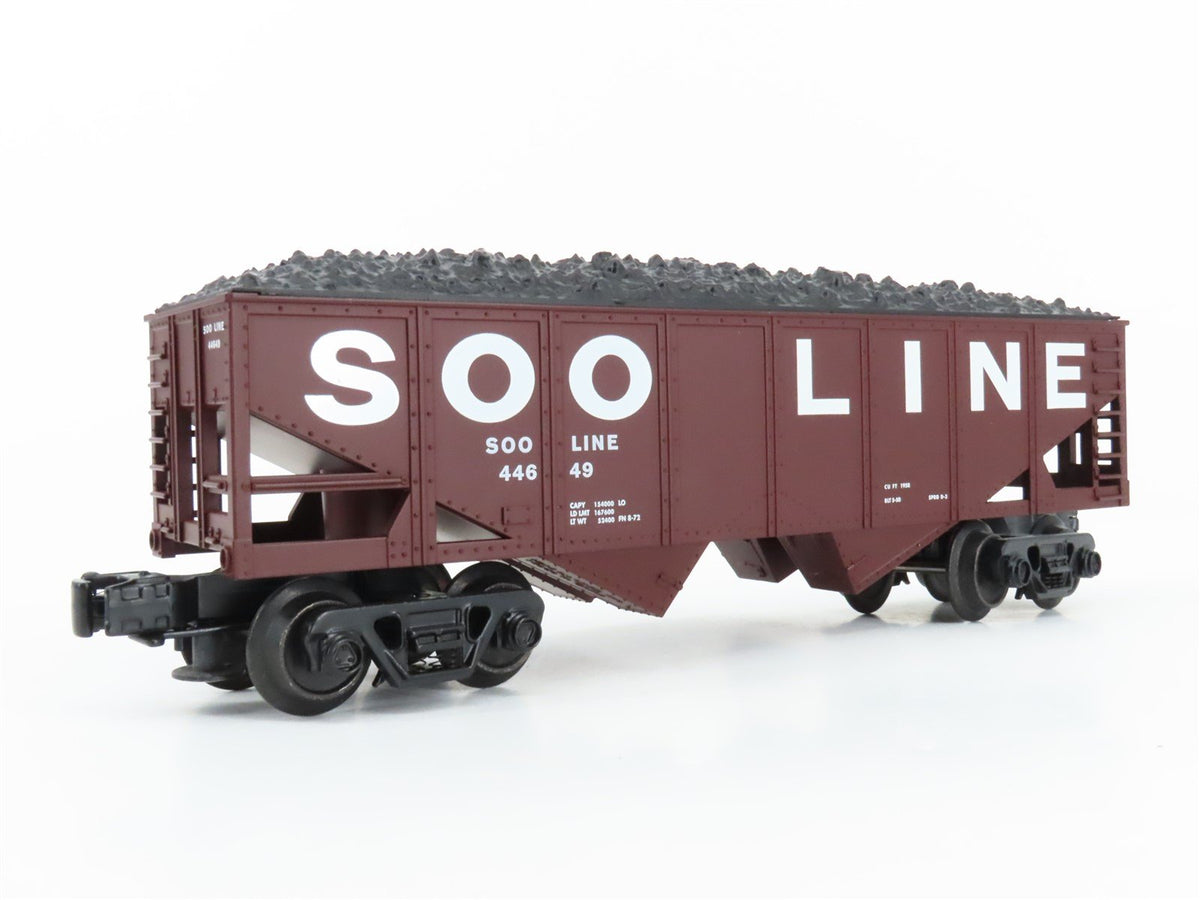 O Gauge 3-Rail Industrial Rail IDM 4006 SOO Line 2-Bay Hopper #44649 w/ Load