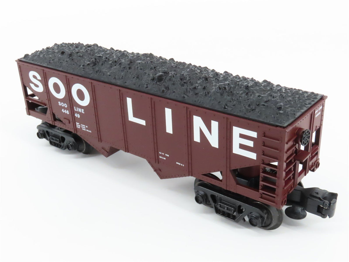 O Gauge 3-Rail Industrial Rail IDM 4006 SOO Line 2-Bay Hopper #44649 w/ Load
