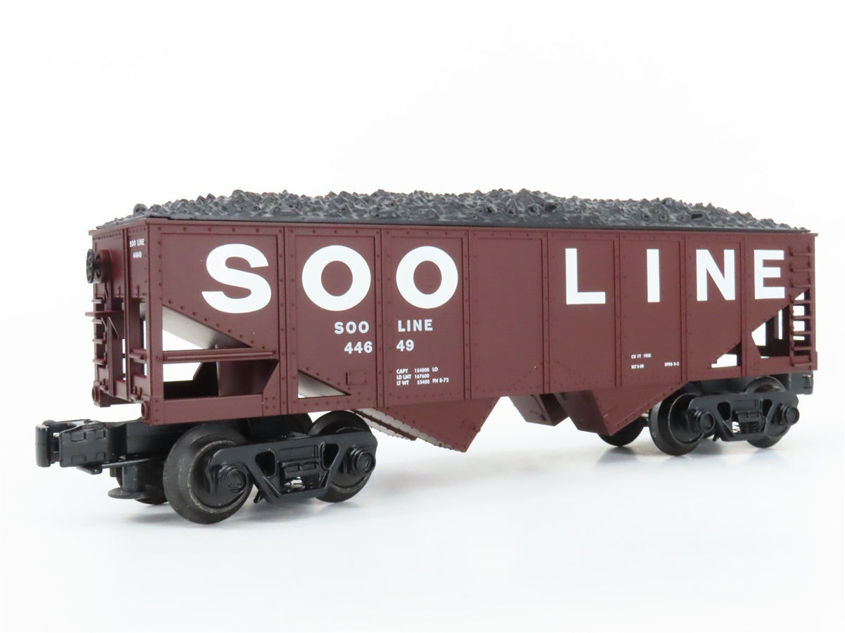 O Gauge 3-Rail Industrial Rail IDM 4006 SOO Line 2-Bay Hopper #44649 w/ Load