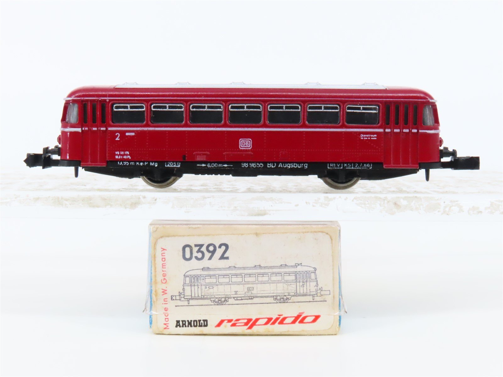 N Scale Rapido 0392 DB Deutsche Bahn Street Car #9655 UNPOWERED