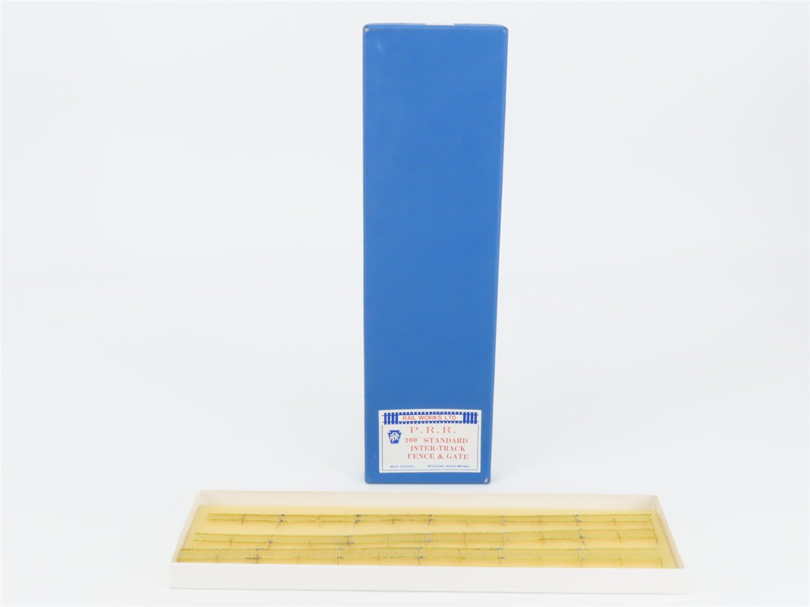 HO Scale Rail Works/Woosung BRASS PRR Undecorated 300' Inter-Track Fence & Gate