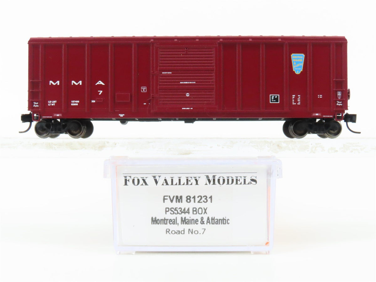 N Scale Fox Valley FVM 81231 MMA Montreal Maine &amp; Atlantic PS5344 Boxcar #7