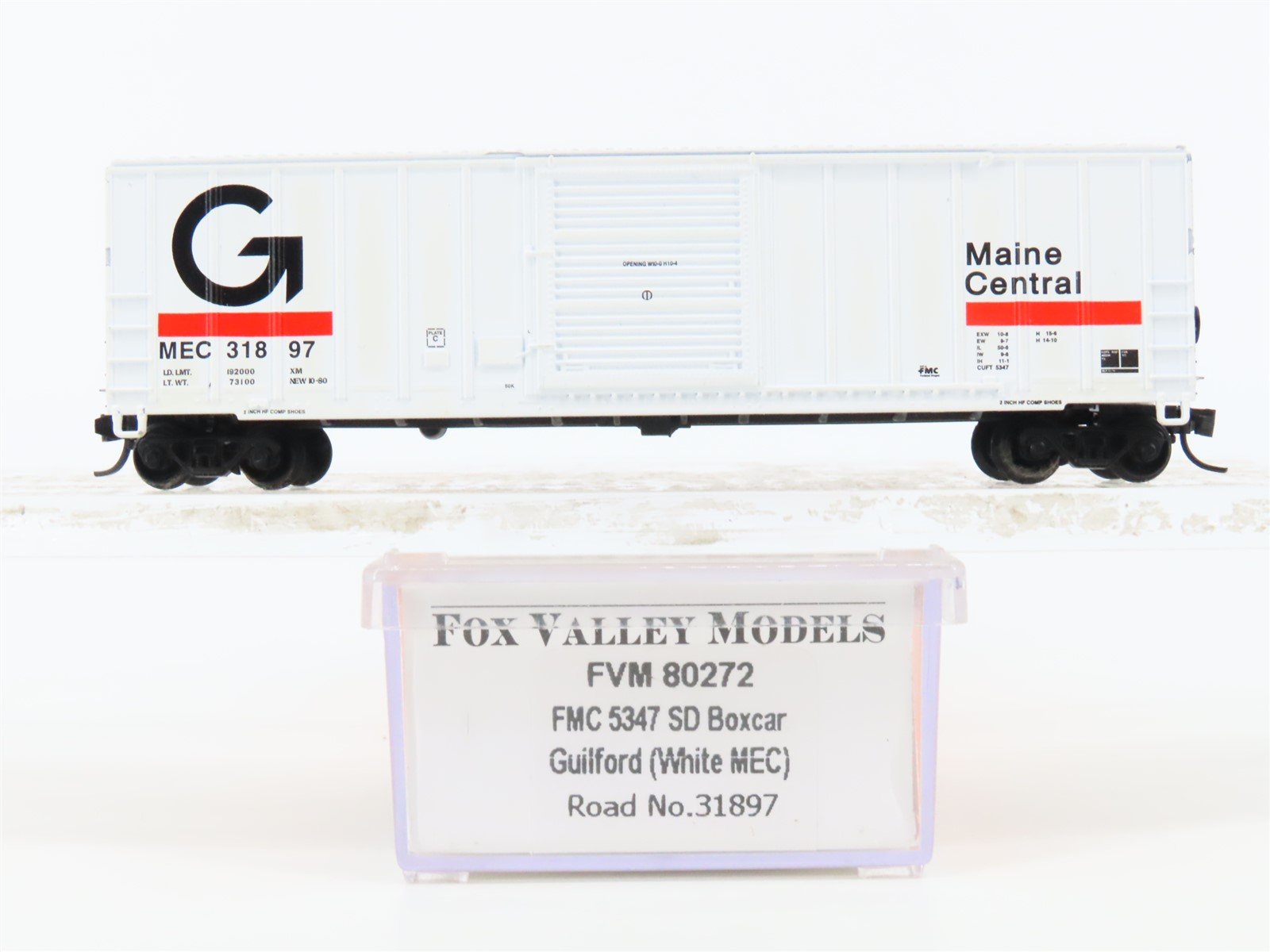 N Scale Fox Valley FVM 80272 MEC Guilford/Maine Central FMC 5347 Boxcar #31897