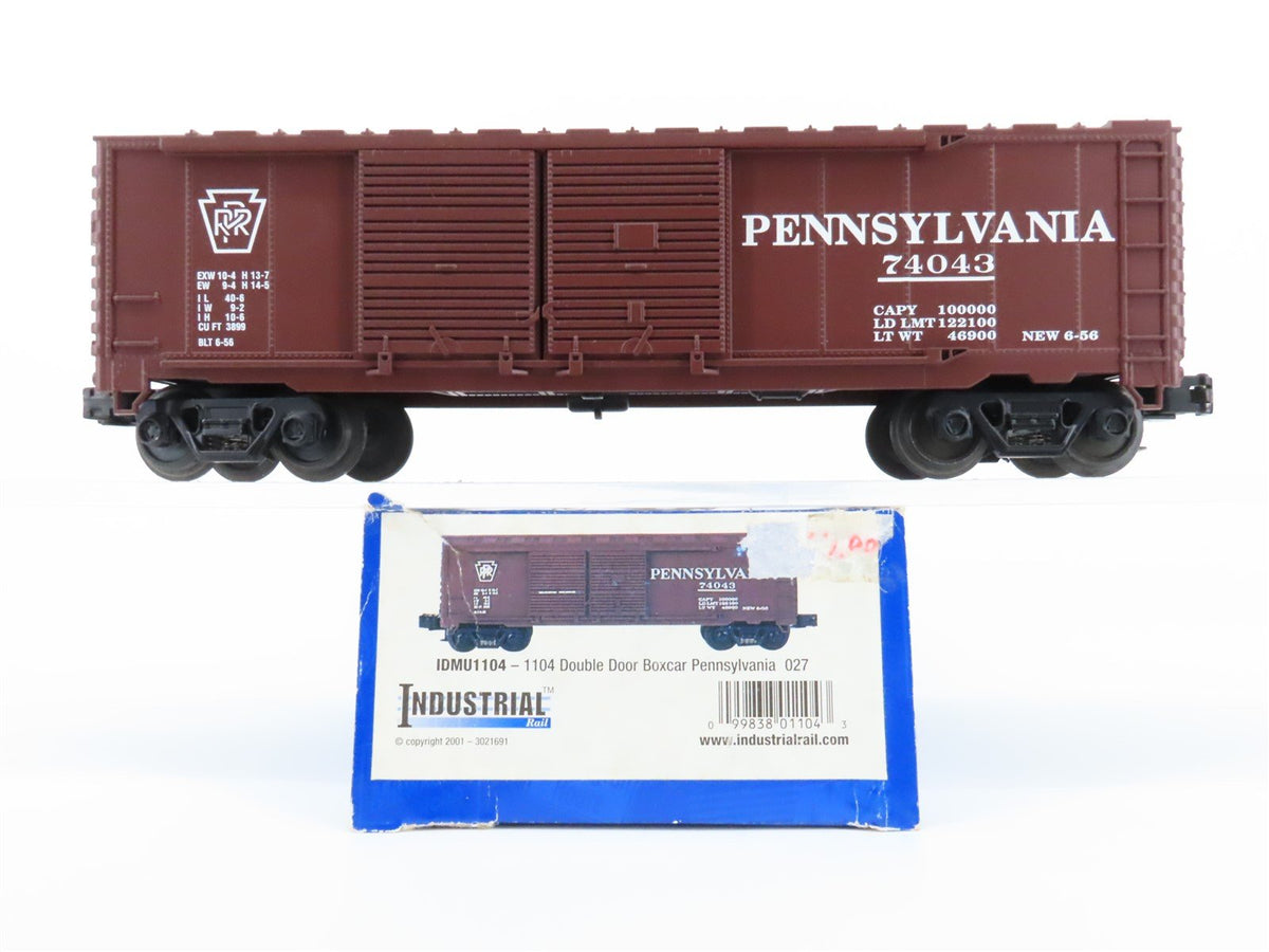 O Gauge 3-Rail Industrial Rail IDMU1104 PRR Pennsylvania Box Car #74043