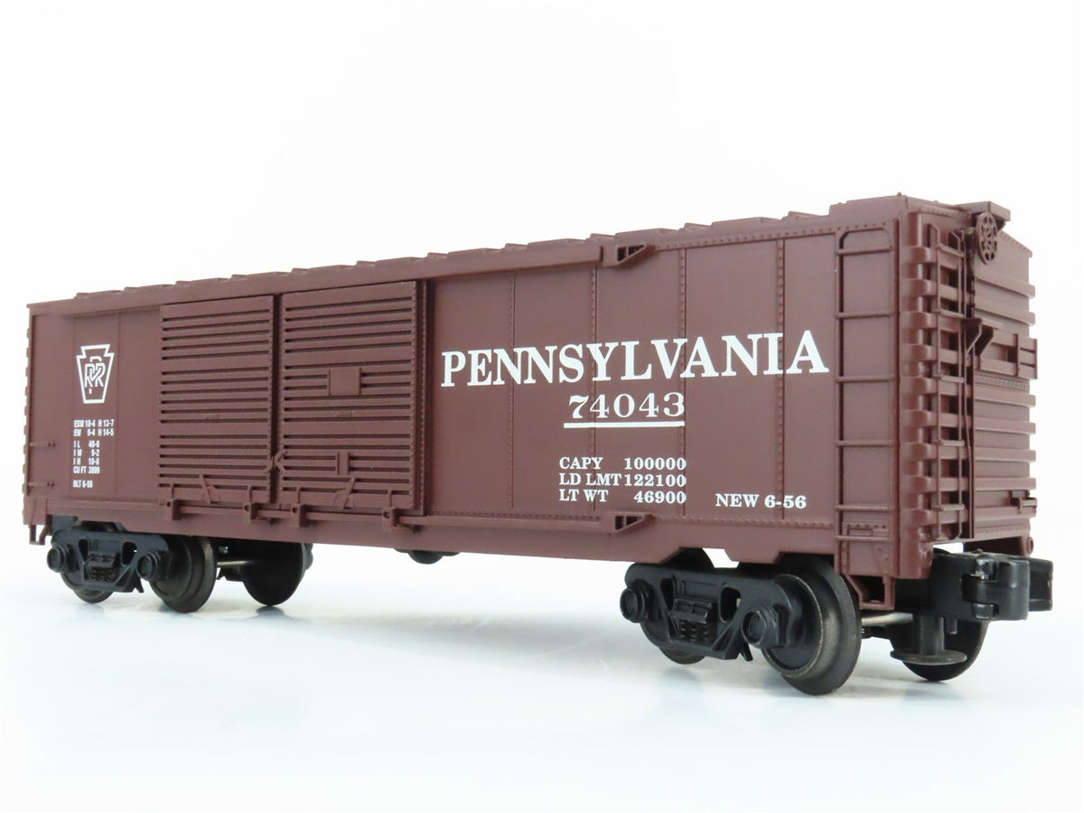 O Gauge 3-Rail Industrial Rail IDMU1104 PRR Pennsylvania Box Car #74043