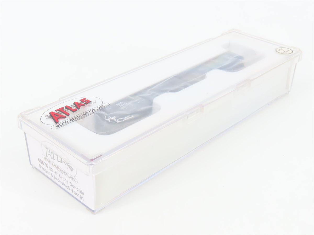 N Scale Atlas 45575 BAR Bangor &amp; Aroostook 52&#39;-6&quot; Evans Gondola #34101