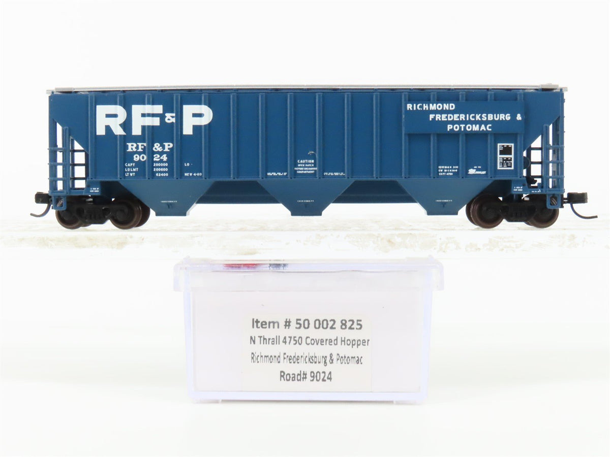 N Scale Atlas Trainman 50002825 RF&amp;P 3-Bay Covered Hopper #9024
