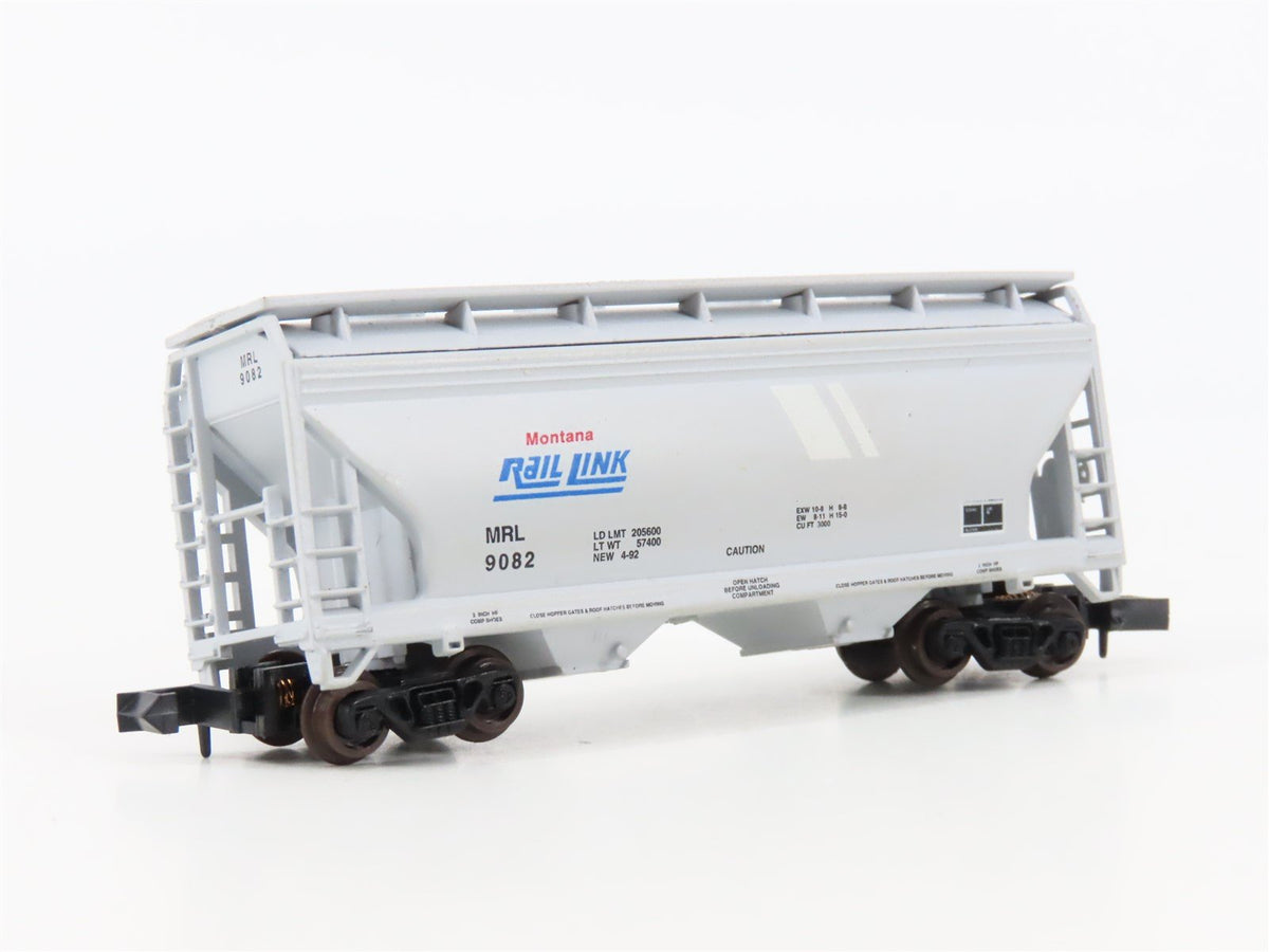 N Scale Atlas 3917 MRL Montana Rail Link 2-Bay Covered Hopper #9082
