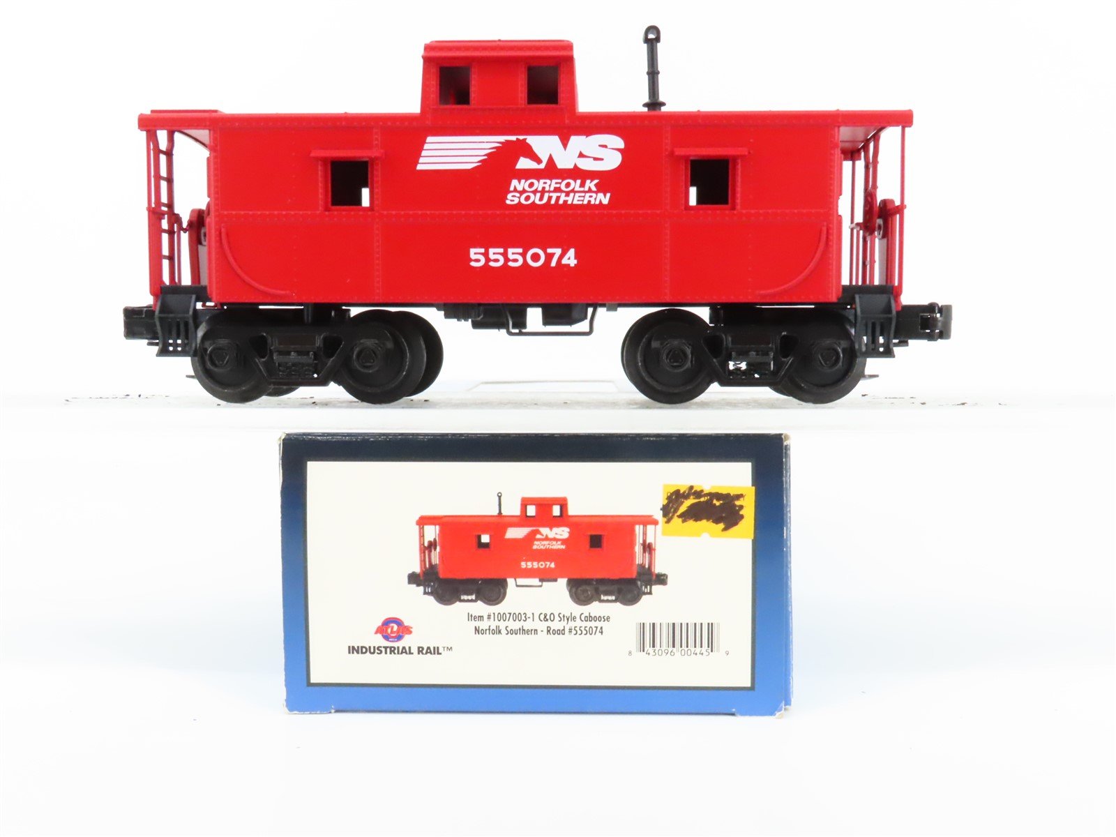 O Gauge 3-Rail Atlas Industrial Rail 1007003-1 NS Railroad Caboose #555074