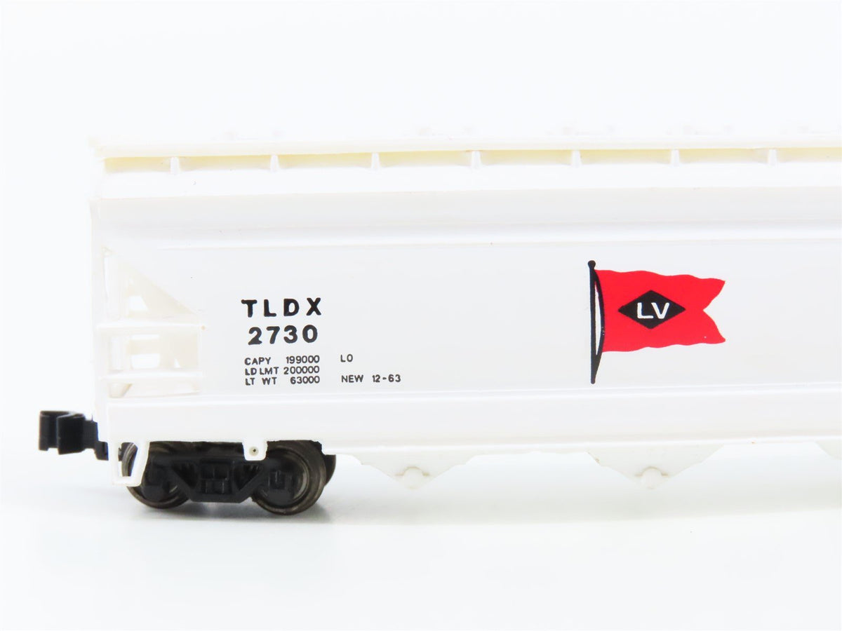 N Scale Bachmann 70577 TLDX Lehigh Valley 56&#39; Centerflow 4-Bay Hopper #2730