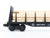 O Gauge 3-Rail Industrial Rail IDM 7502 B&O Bulkhead Flat Car #8975 w/ Stakes