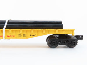 O Gauge 3-Rail K-Line K-6673 UP Union Pacific Flat Car w/ Pipes #6673