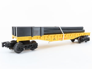 O Gauge 3-Rail K-Line K-6673 UP Union Pacific Flat Car w/ Pipes #6673