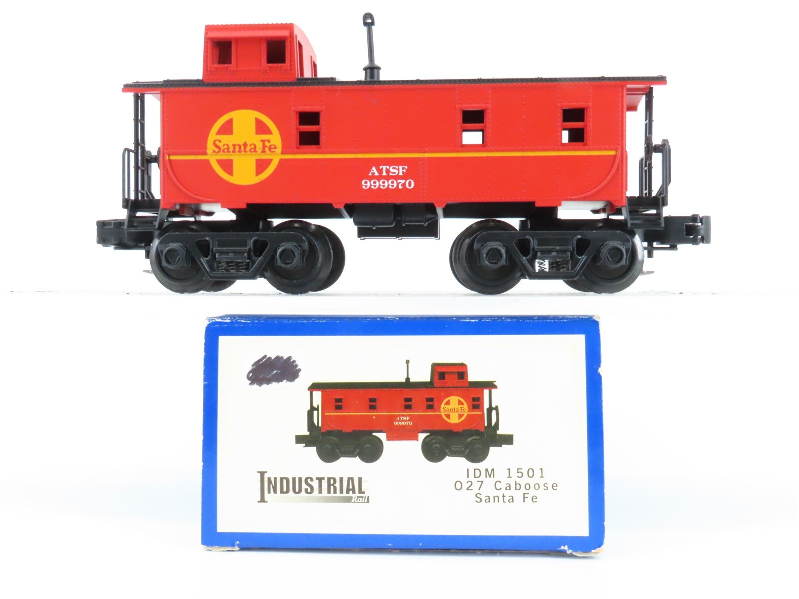 O Gauge 3-Rail Industrial Rail IDM 1501 ATSF Santa Fe Railroad Caboose #999970