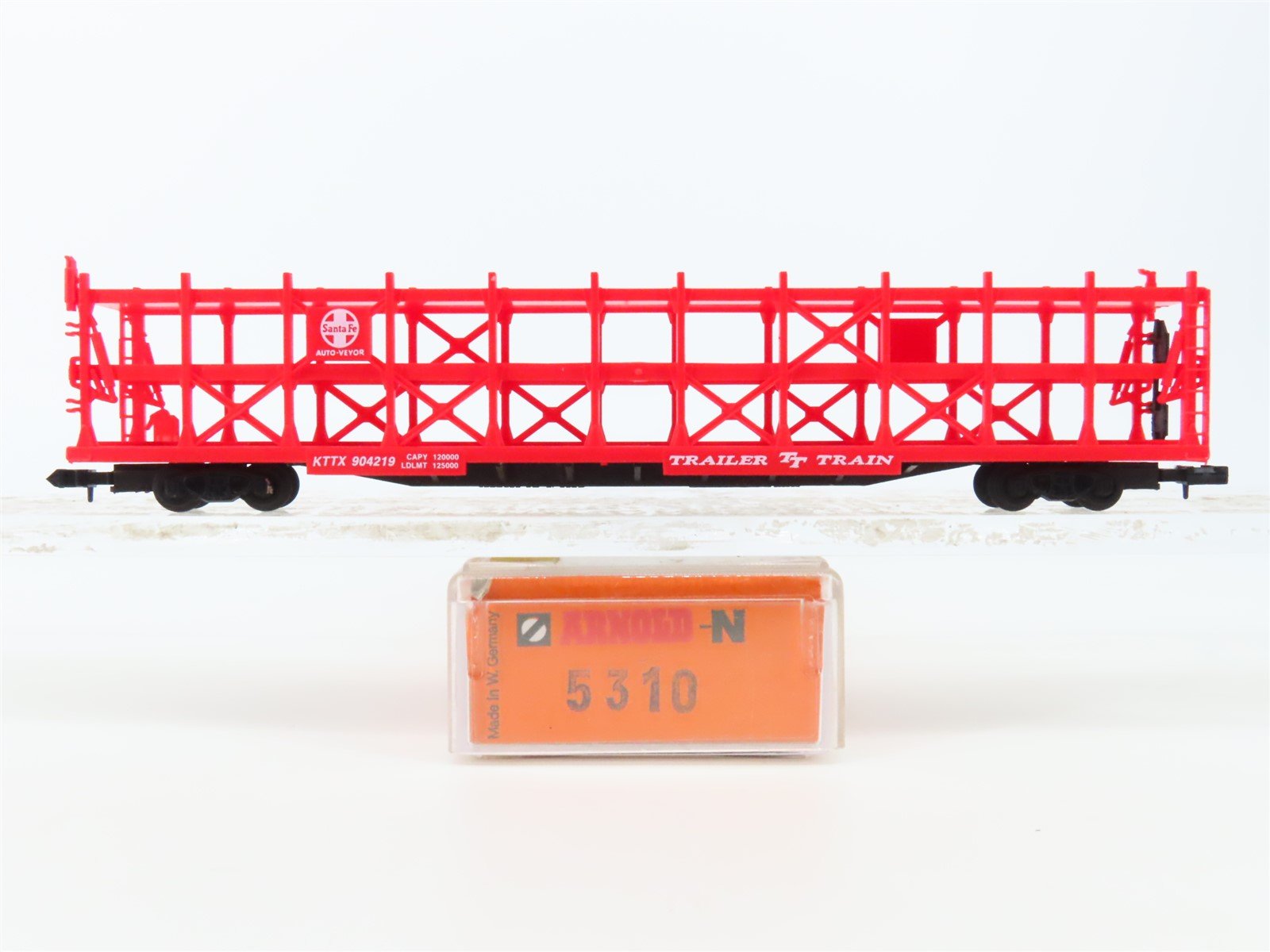N Scale Arnold 5310 KTTX Santa Fe Autorack Carrier #904219