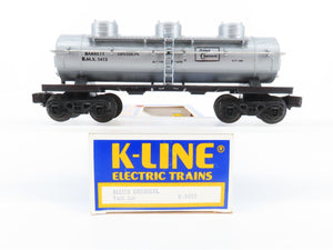 O Gauge 3-Rail K-Line K-5413 BMX Allied Chemical 3 Dome Tank Car #5413