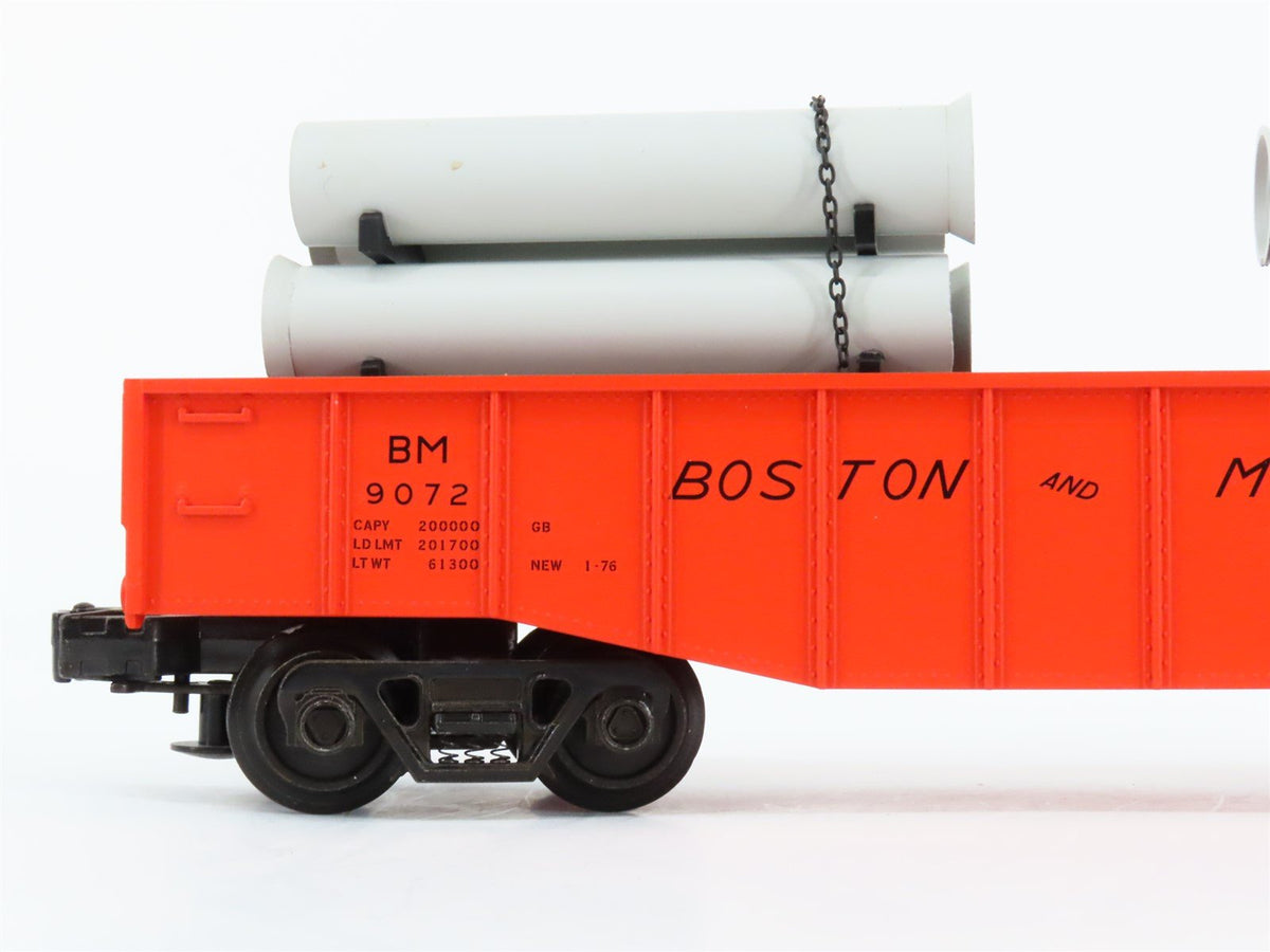 O Gauge 3-Rail Atlas Industrial Rail 1003001-2 BM Gondola #9072 w/ Pipe Load