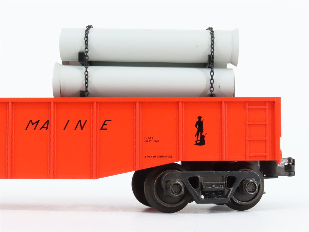 O Gauge 3-Rail Atlas Industrial Rail 1003001-2 BM Gondola #9072 w/ Pipe Load