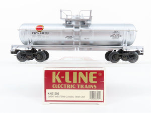 O Gauge 3-Rail K-Line K-631205 GW Great Western Single Dome Tank Car #631205