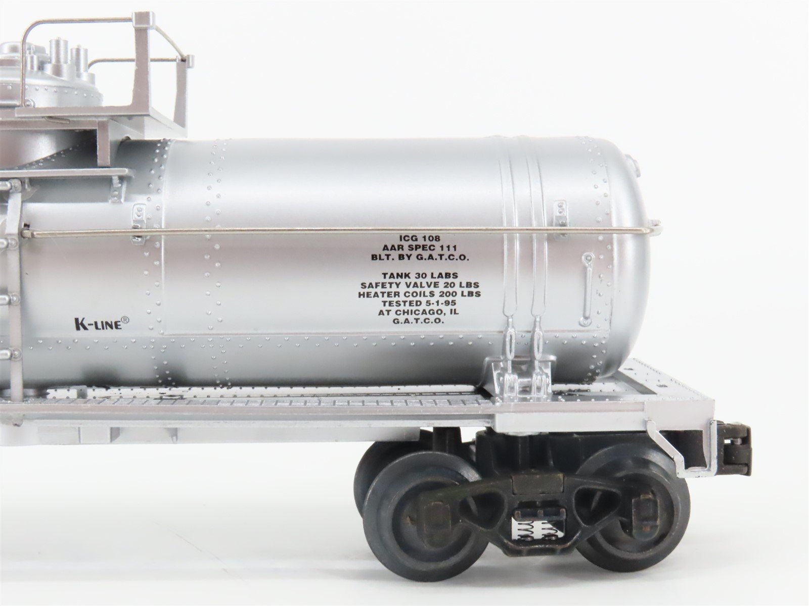 O Gauge 3-Rail K-Line K-631205 GW Great Western Single Dome Tank Car #631205