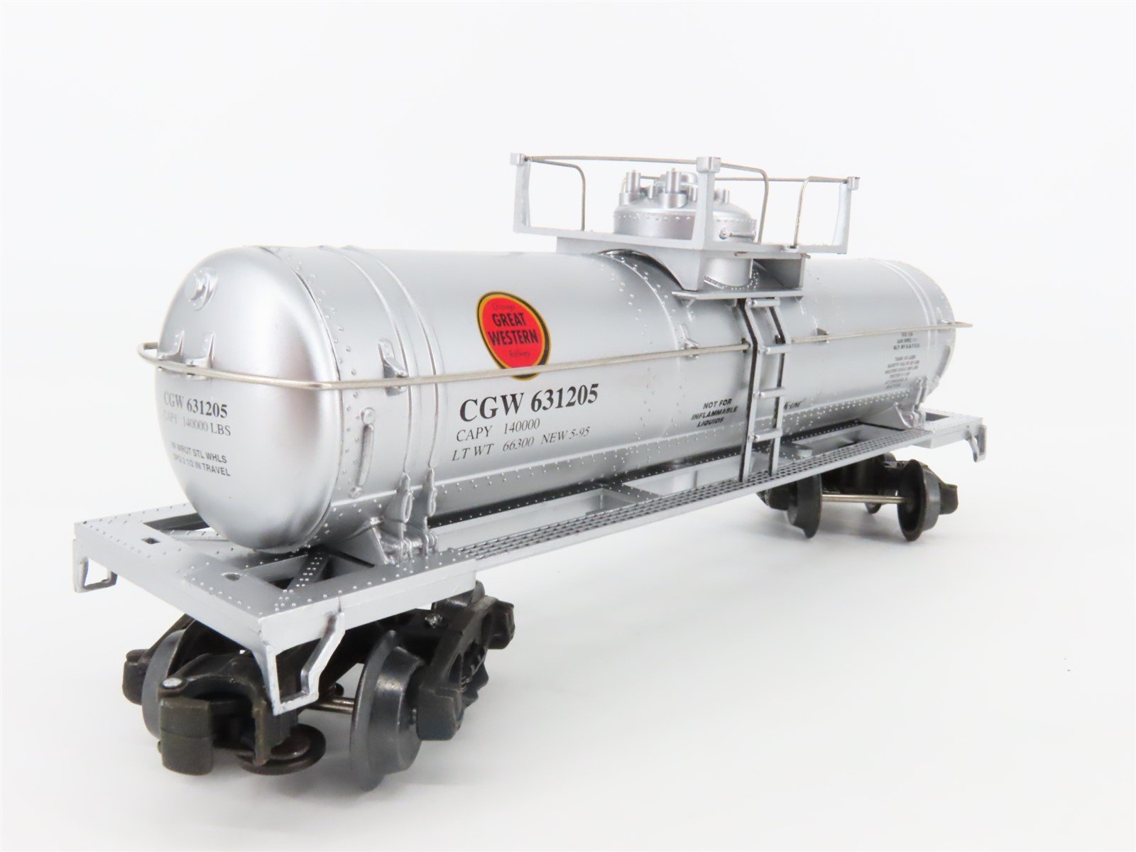 O Gauge 3-Rail K-Line K-631205 GW Great Western Single Dome Tank Car #631205