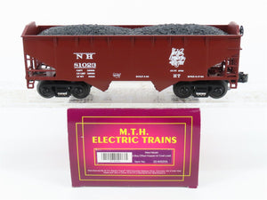 O Gauge 3-Rail MTH 20-90020A NH New Haven 2-Bay Offset Hopper #81023 w/Load