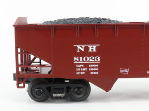 O Gauge 3-Rail MTH 20-90020A NH New Haven 2-Bay Offset Hopper #81023 w/Load