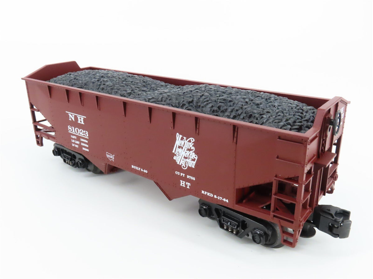 O Gauge 3-Rail MTH 20-90020A NH New Haven 2-Bay Offset Hopper #81023 w/Load