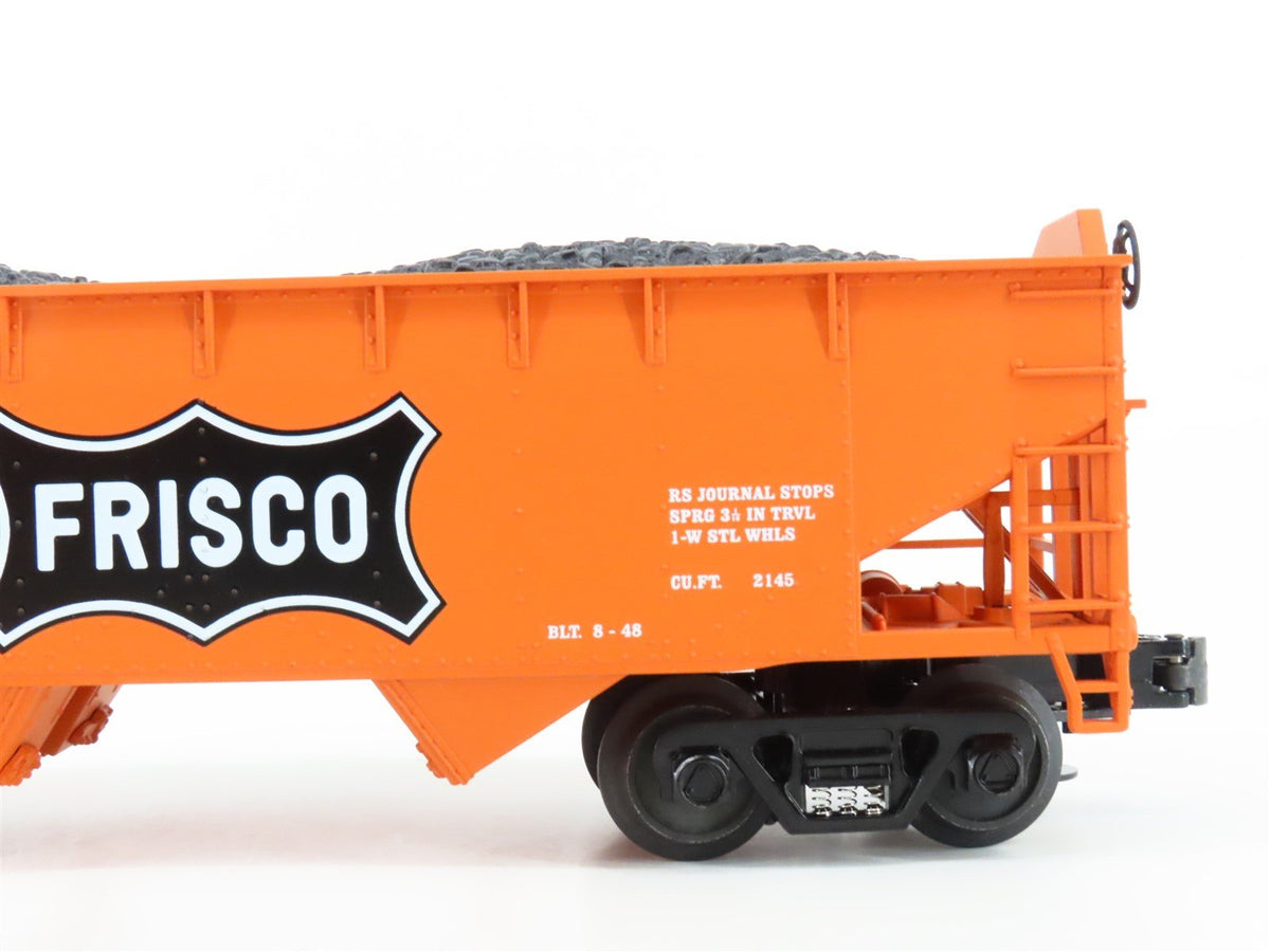 O Gauge 3-Rail MTH 20-97415 SLSF Frisco 2-Bay Offset Hopper #90491 w/Load