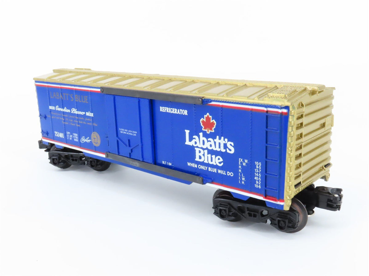 O Gauge 3-Rail K-Line Labatt&#39;s USA K751401 Labatt&#39;s Blue Reefer #751401