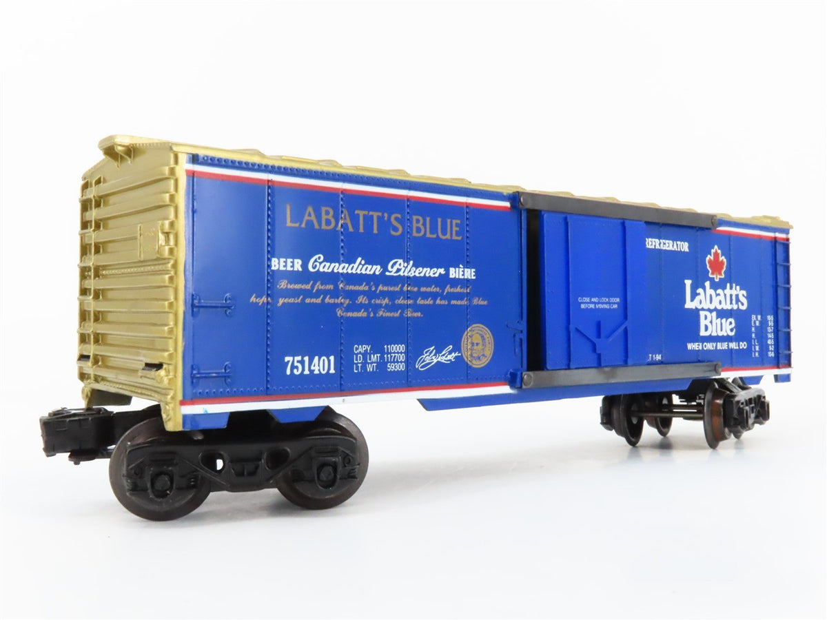 O Gauge 3-Rail K-Line Labatt&#39;s USA K751401 Labatt&#39;s Blue Reefer #751401