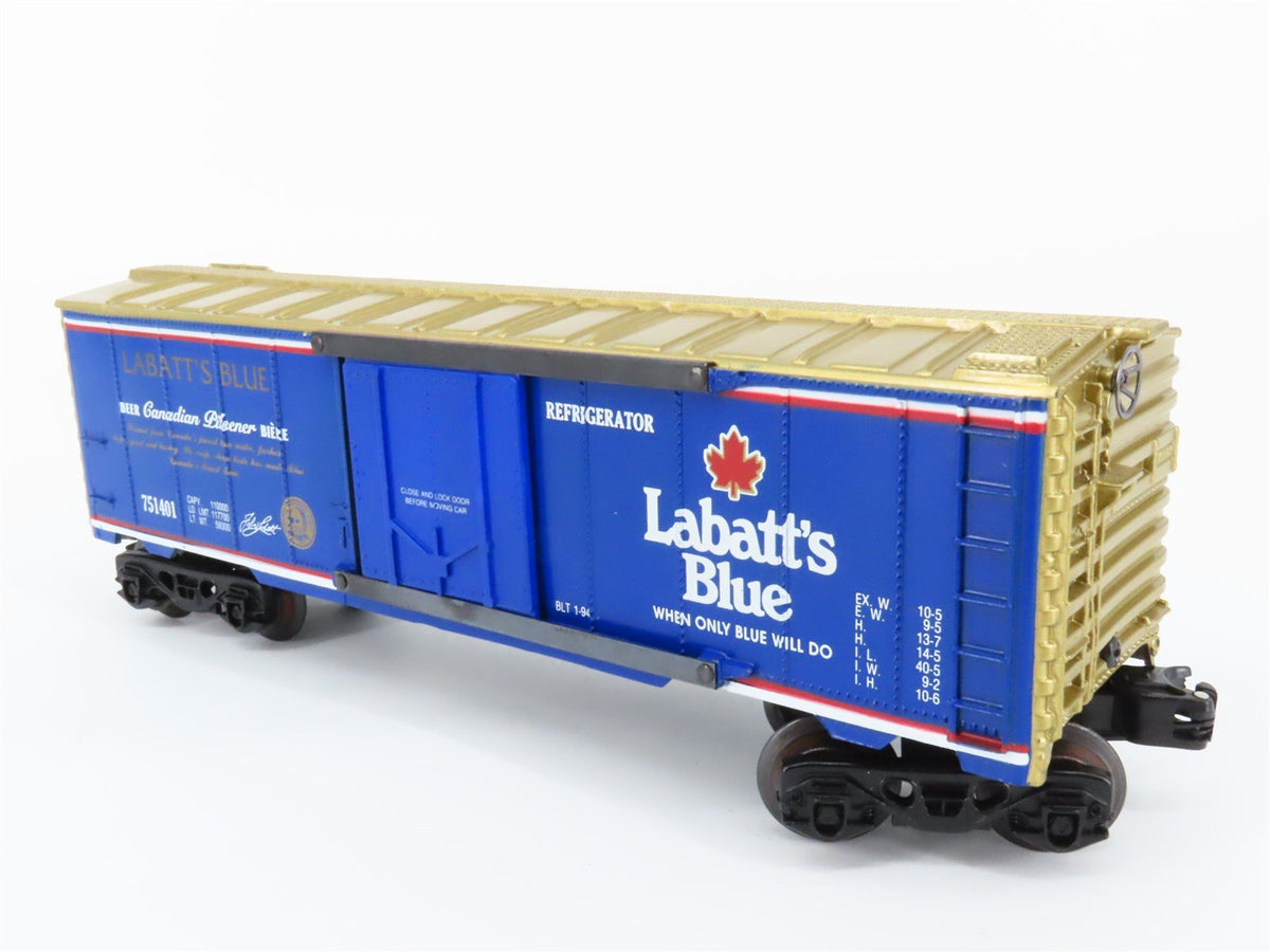 O Gauge 3-Rail K-Line Labatt&#39;s USA K751401 Labatt&#39;s Blue Reefer #751401
