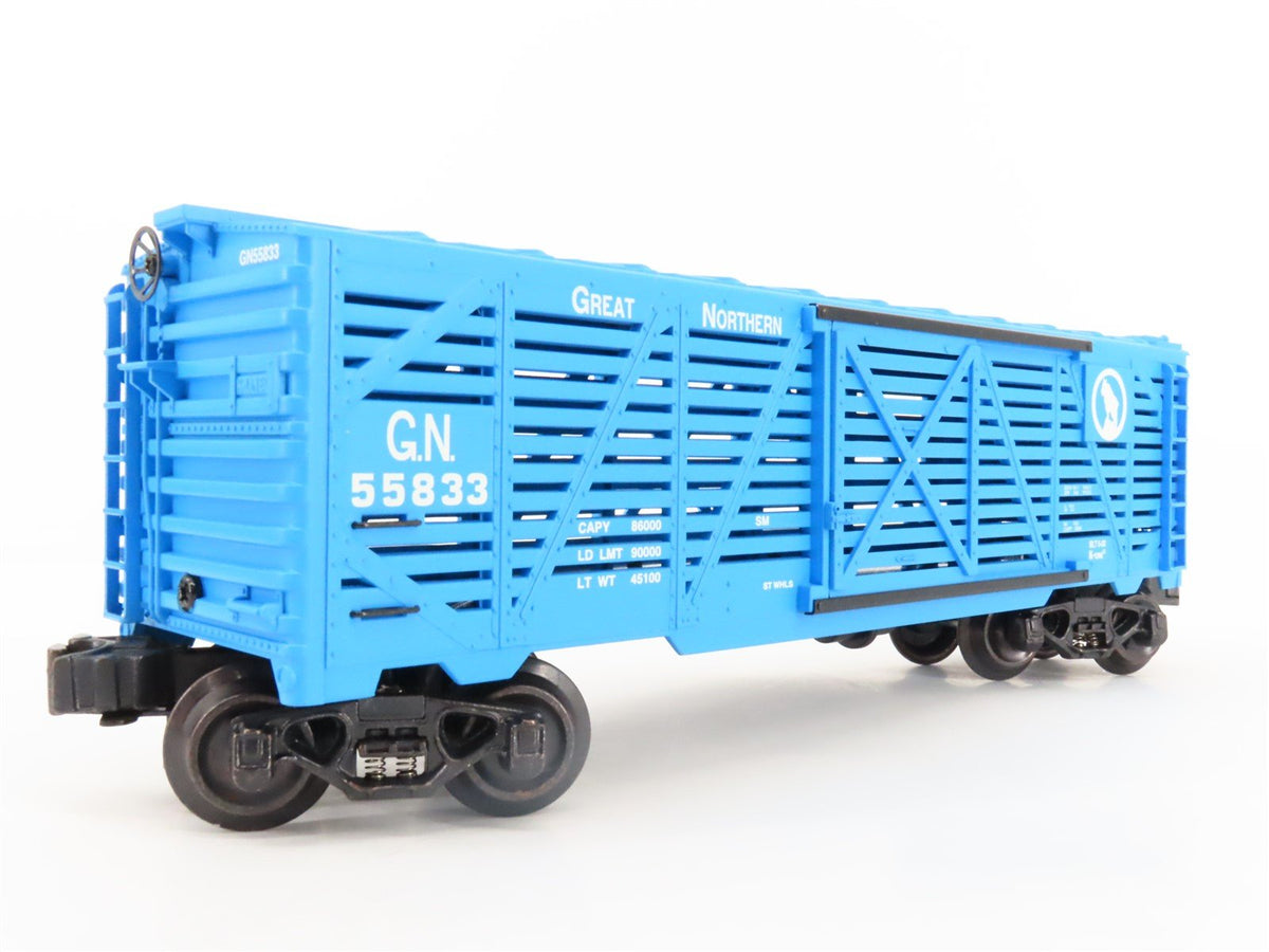 O Gauge 3-Rail K-Line K643-1591 GN Great Northern Big Sky Blue Stock Car #55833