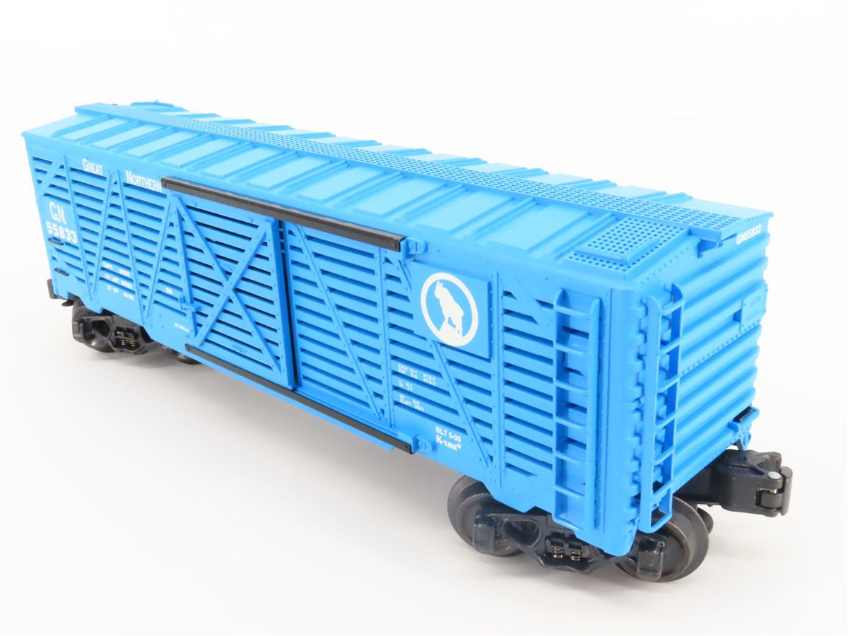 O Gauge 3-Rail K-Line K643-1591 GN Great Northern Big Sky Blue Stock Car #55833