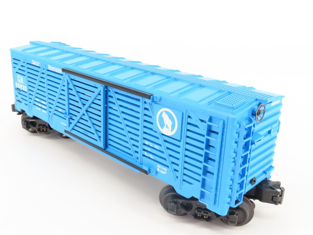 O Gauge 3-Rail K-Line K643-1591 GN Great Northern Big Sky Blue Stock Car #55833