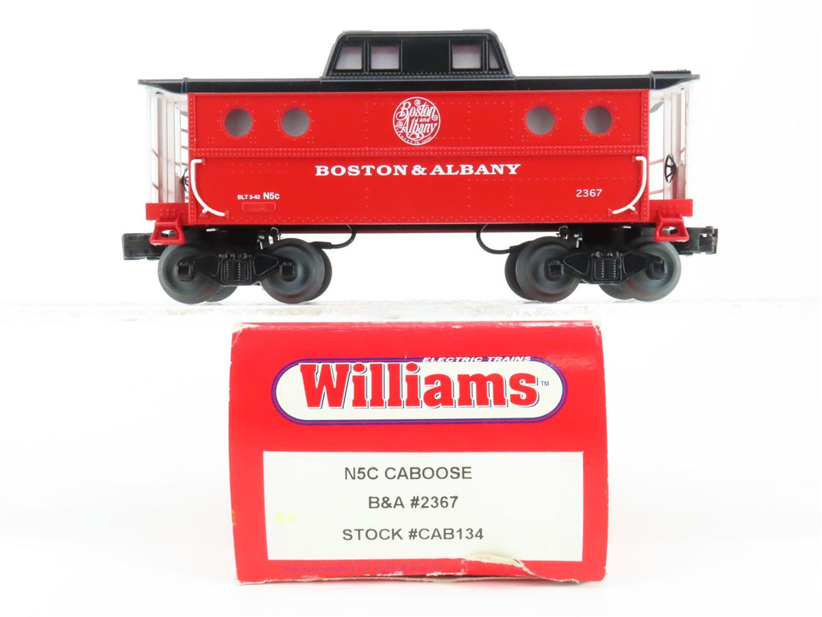 O Gauge 3-Rail Williams CAB134 B&amp;A Boston &amp; Albany N5C Caboose #2367 w/Lights