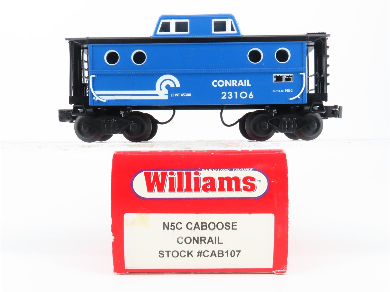O Gauge 3-Rail Williams CAB107 CR Conrail N5C Caboose #23106 w/Lights