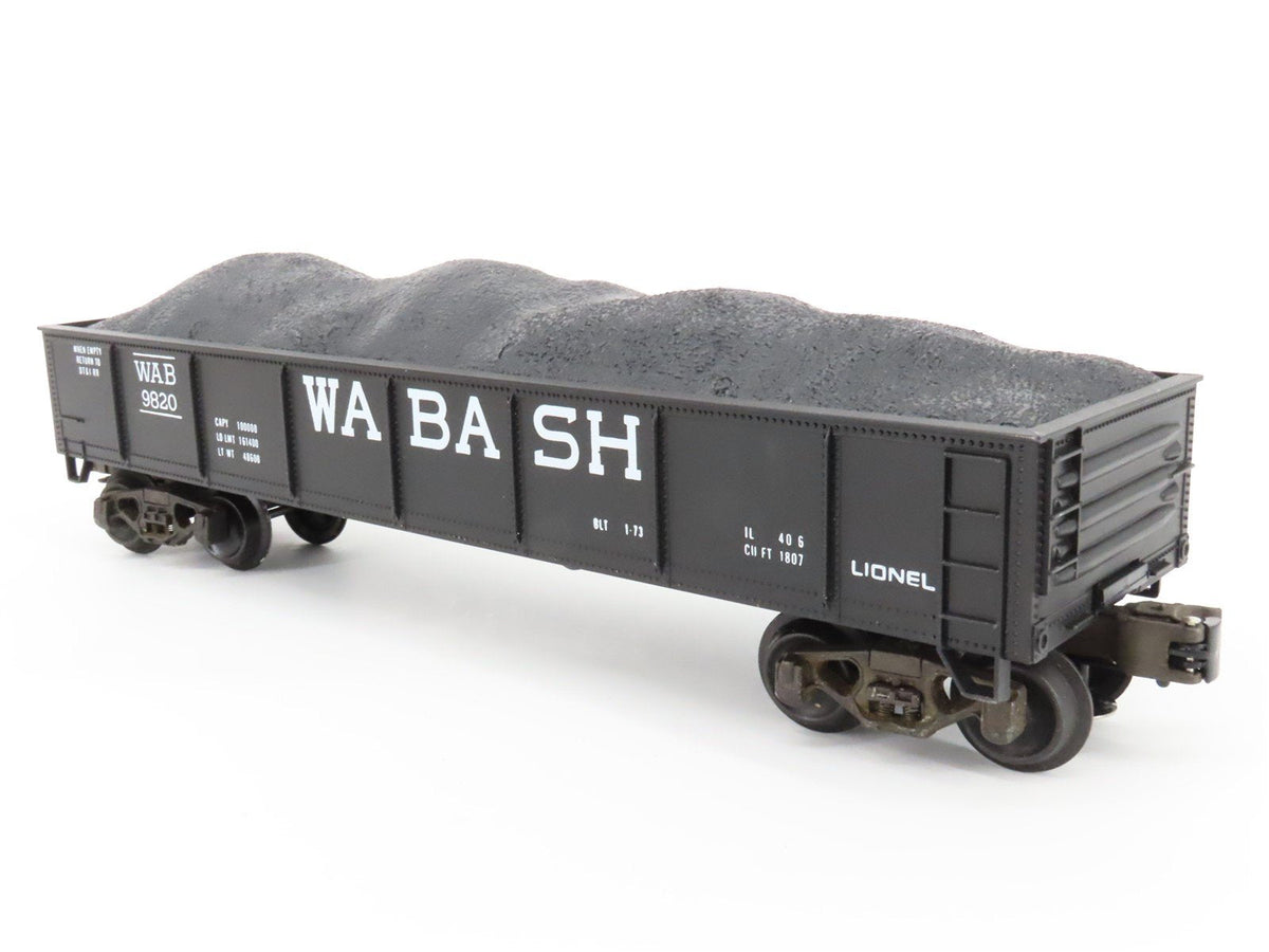 O Gauge 3-Rail Lionel 6-9820 WAB Wabash Railroad Gondola #9820